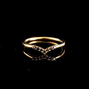 טבעת ווי יהלומים שחורים - bjwdr000133