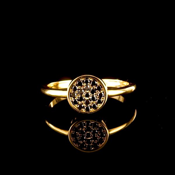 טבעת יהלומים שחורים - bjwdr000165