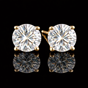 עגילי סולייטר 2.50 קראט יהלומי מעבדה bjdlp0017 תעודת IGL