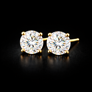 עגילי סולייטר 2.50 קראט יהלומי מעבדה bjdlp0017 תעודת IGL