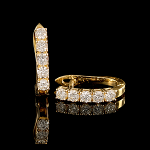 עגילי יהלומי מעבדה bjdlp0020