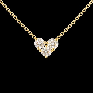 שרשרת לב יהלומי מעבדה - bjdlp0072