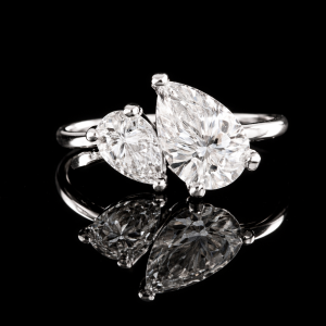 טבעת יהלומי טיפה מעבדה 2.00 קראט bjdlp0080