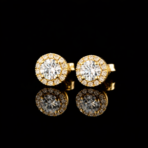 עגילי יהלומי מעבדה  1.50 קראט bjdlp0083