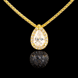 שרשרת יהלום טיפה מעבדה 1.00 קראט - bjwdr00110