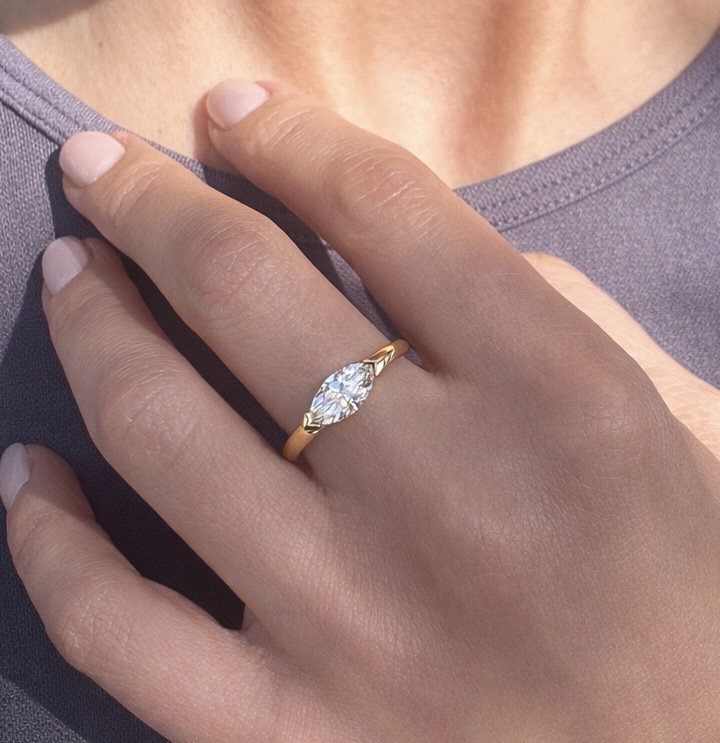 טבעת יהלום מעבדה 1.00 קראט bjdlp00119