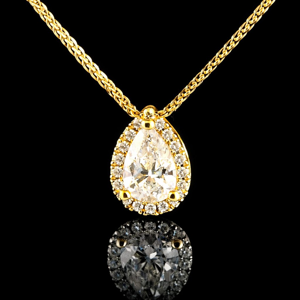 שרשרת יהלום טיפה מעבדה 1.50 קראט - bjwdr00123