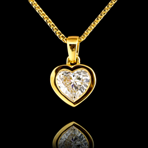 שרשרת  לב יהלום מעבדה 1.00 קראט bjdlp00131