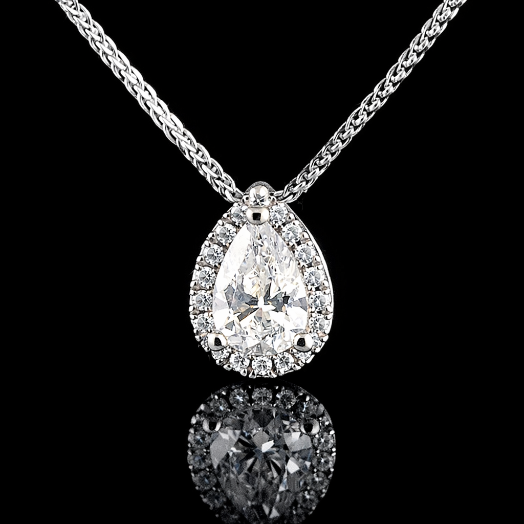 שרשרת יהלום טיפה מעבדה 1.50 קראט - bjwdr00123