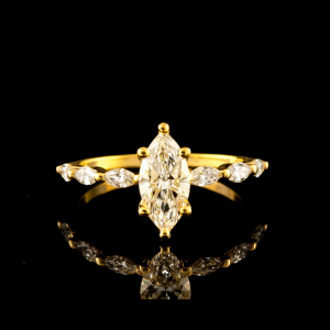 טבעת אירוסין 1 קראט יהלום מעבדה - bjdlp00165