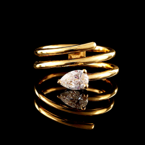 טבעת ספירלה יהלום מעבדה 0.50 נקודות - bjdlp00171