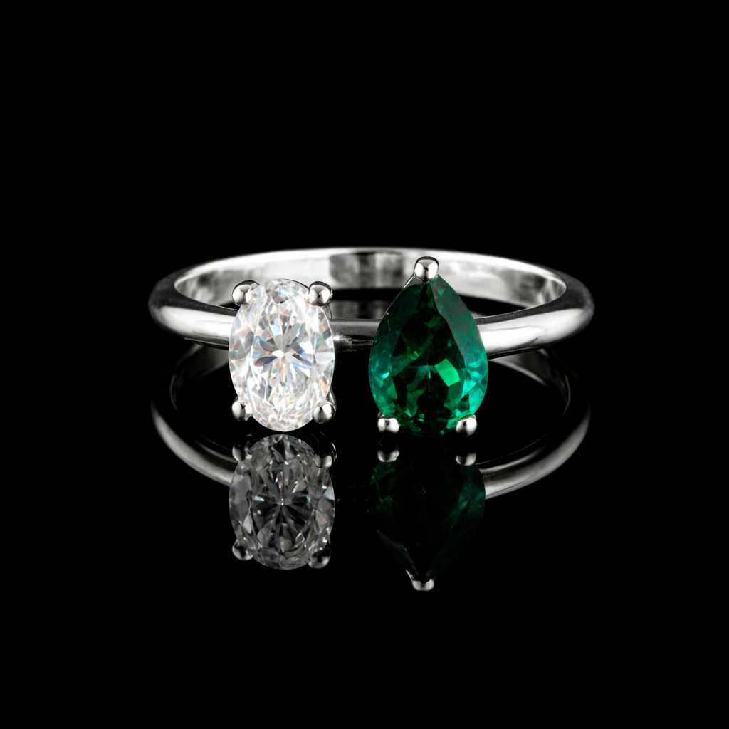 טבעת יהלום מעבדה ואמרלד מעבדה - bjwdr000204