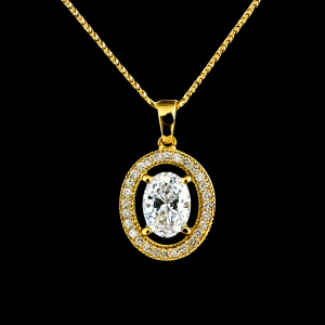 שרשרת יהלום אובל מעבדה 1.00 קראט bjdlp00218