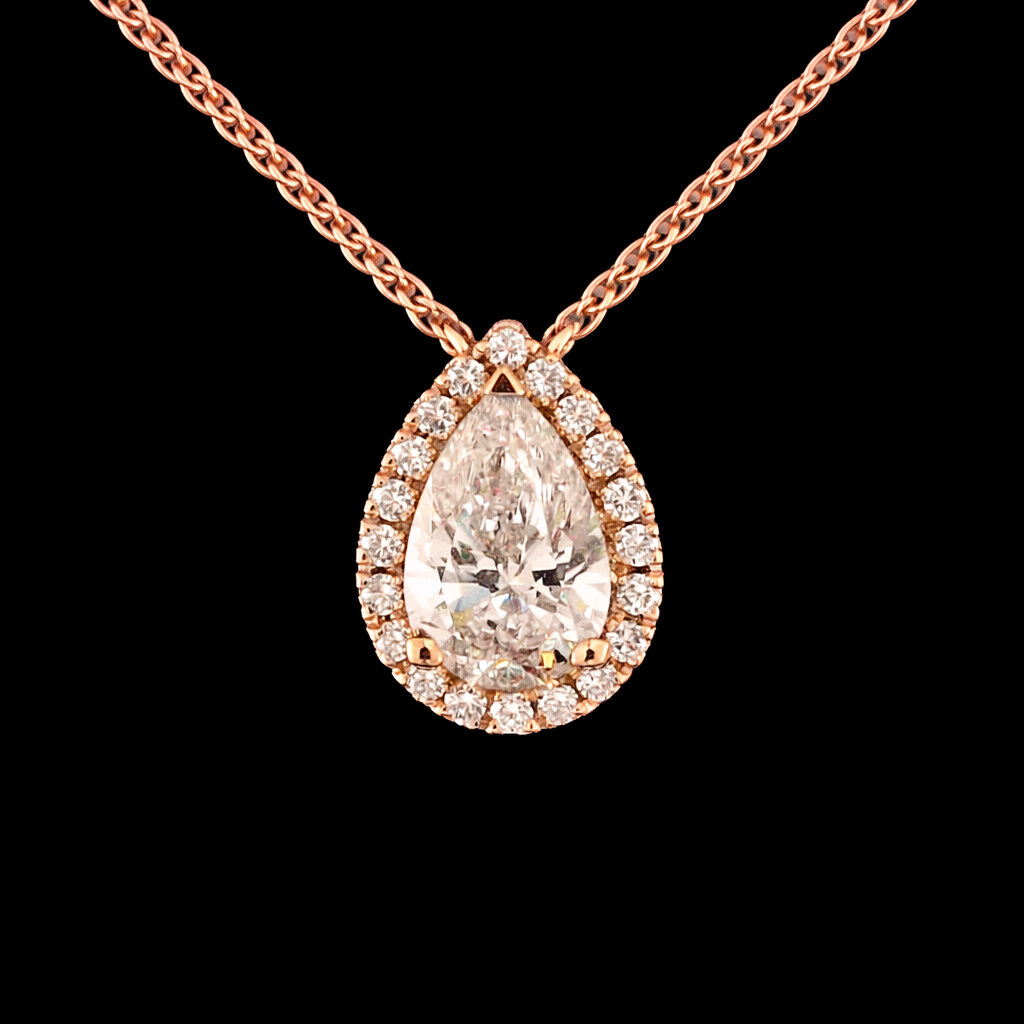 שרשרת יהלום טיפה מעבדה 1.50 קראט bjdlp00217