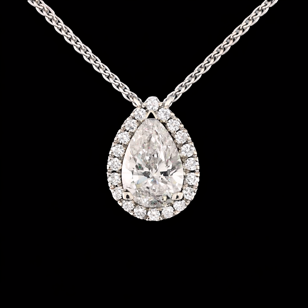 שרשרת יהלום טיפה מעבדה 1.50 קראט bjdlp00217