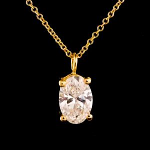 שרשרת יהלום מעבדה אובל 1.00 קראט - bjwdr00248