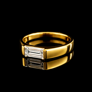 טבעת חותם יהלום מעבדה - bjwdr000252