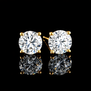 עגילי סולייטר 2.00 קראט יהלומי מעבדה  - תעודת IGL bjdlp0016