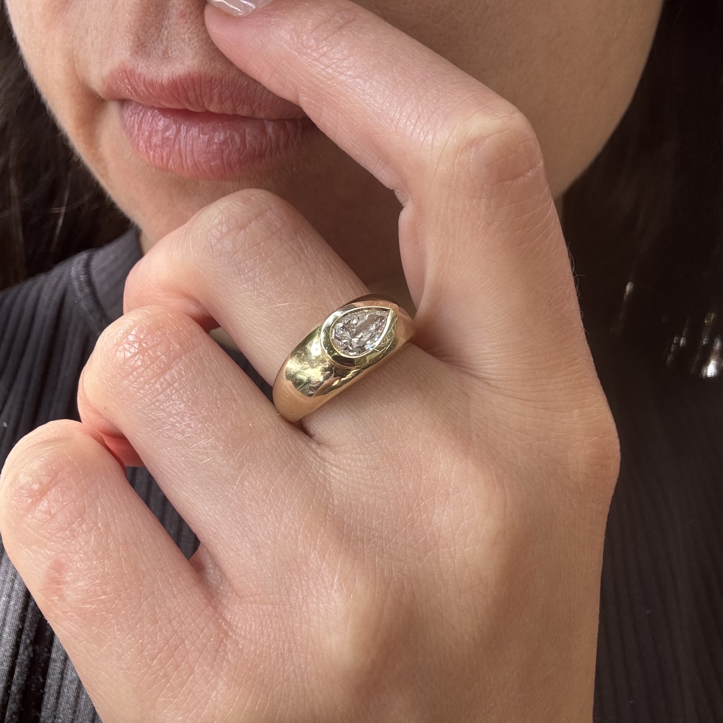 טבעת 1.00 קראט יהלום מעבדה - bjwdr000267