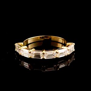 טבעת פס יהלומי מעבדה - bjwdr000290