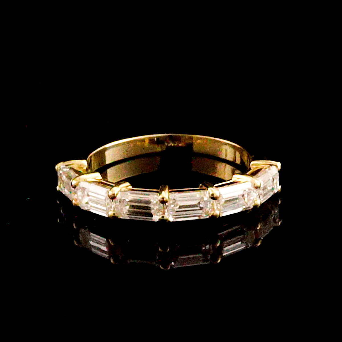 טבעת פס יהלומי מעבדה - bjwdr000290