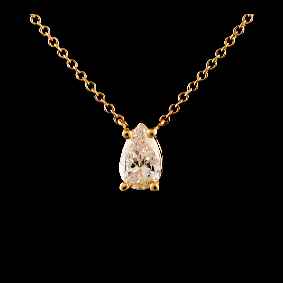 שרשרת יהלום טיפה מעבדה מרחף 0.50 נקודות bjdlp00291