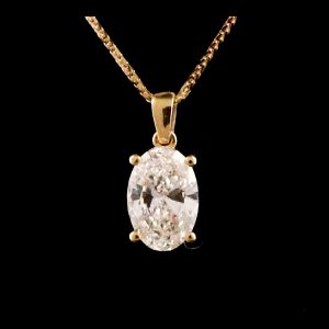 שרשרת יהלום אובל מעבדה 2.00 קראט bjdlp00292