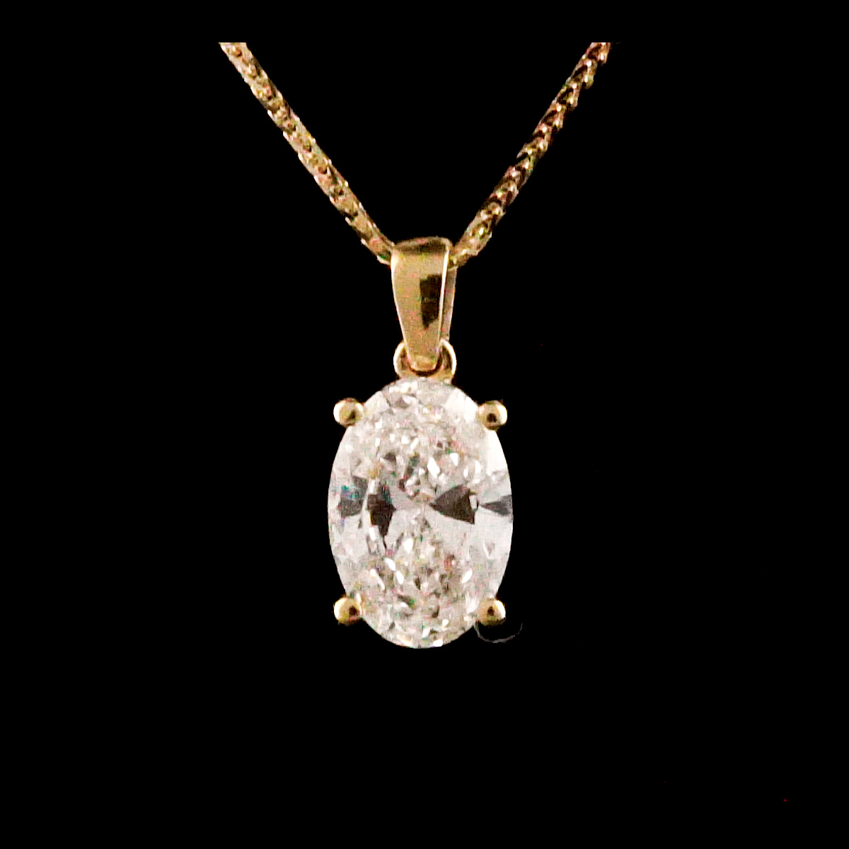 שרשרת יהלום אובל מעבדה 2.00 קראט bjdlp00292