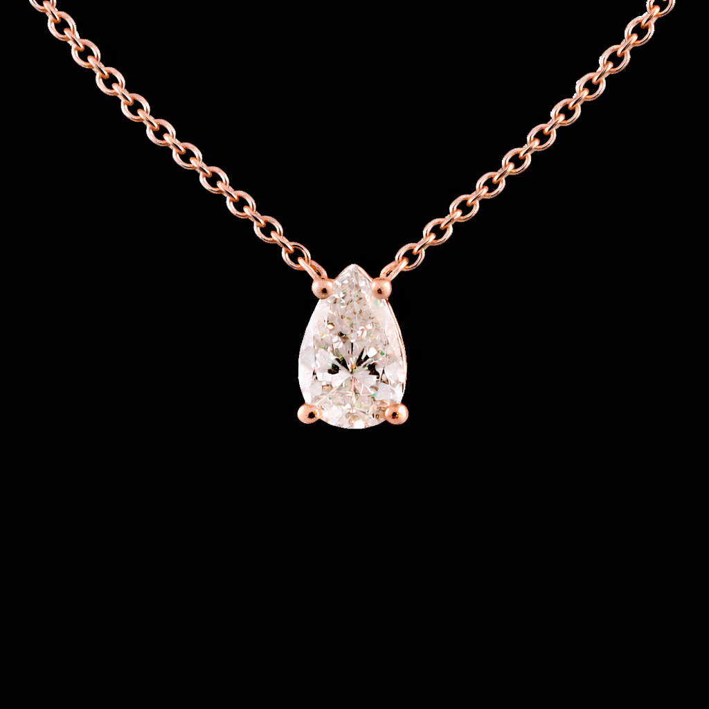 שרשרת יהלום טיפה מעבדה מרחף 0.50 נקודות bjdlp00291