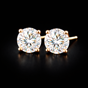 עגילי סולייטר 3.00 קראט יהלומי מעבדה bjdlp00104 - תעודת IGL