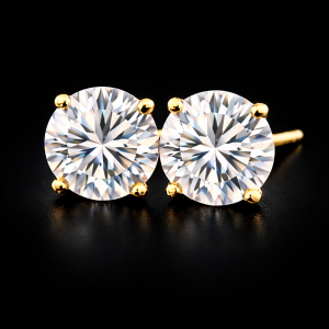 עגילי סולייטר 4.00 קראט יהלומי מעבדה - תעודת IGI bjdlp00278