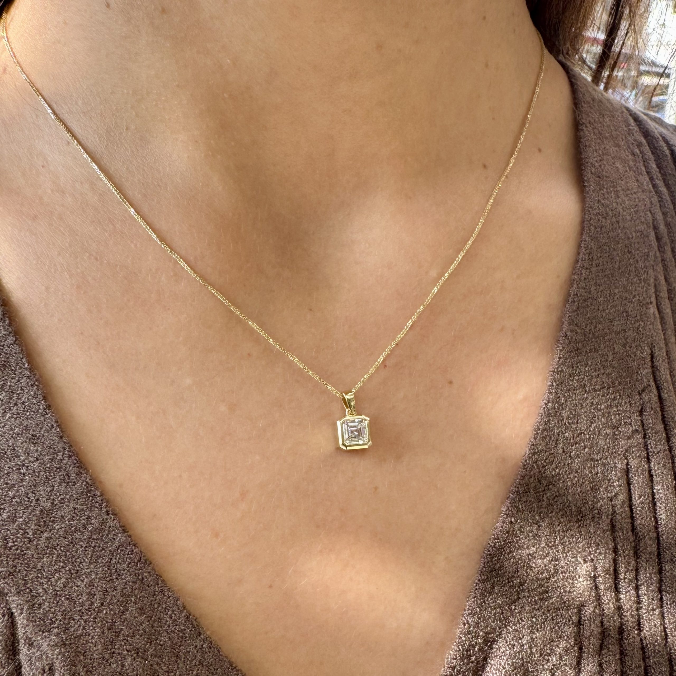 שרשרת 1 קראט יהלום מעבדה bjdlp00301