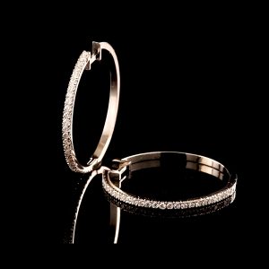 עגילי חישוק יהלומי מעבדה bjdlp00331