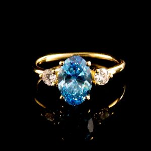 טבעת 2.00 קראט יהלום מעבדה כחול - bjwdr000307