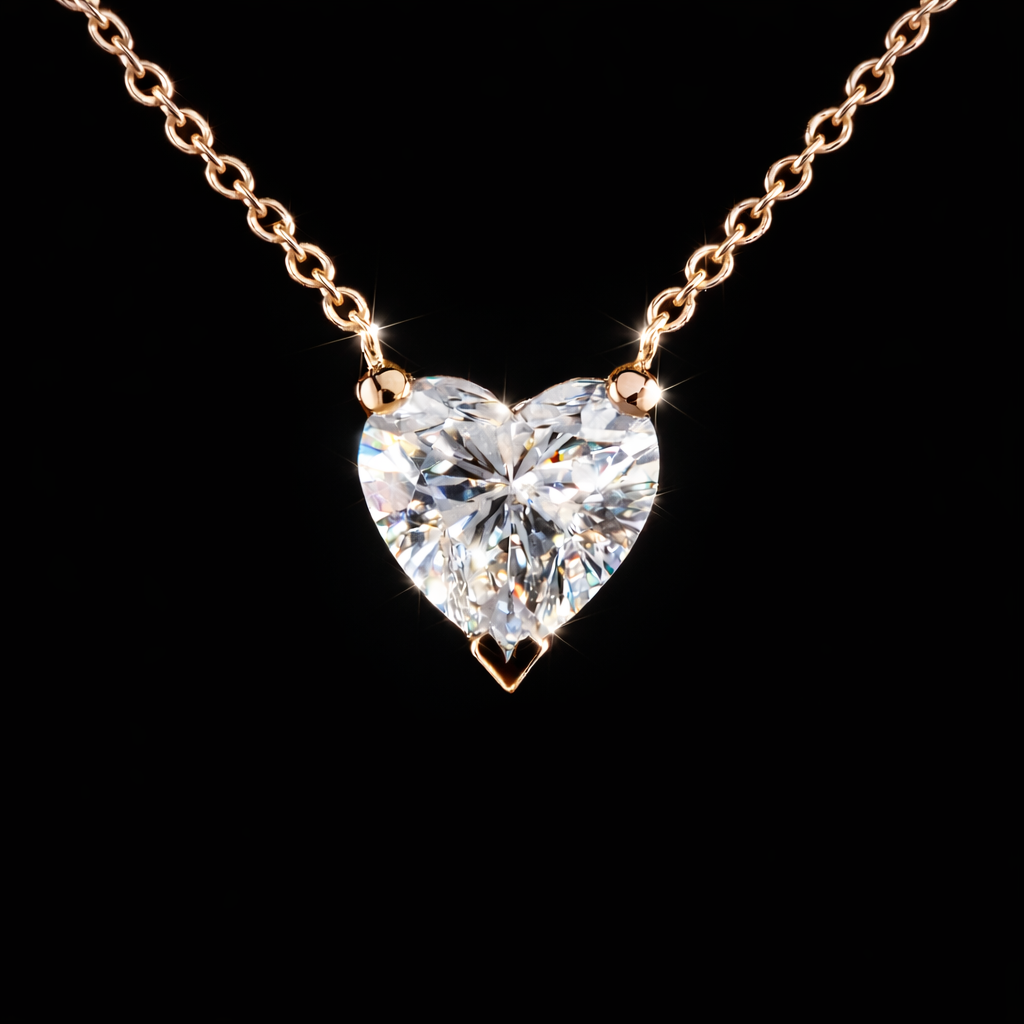 שרשרת לב יהלום מעבדה 1.50 קראט bjdlp00332