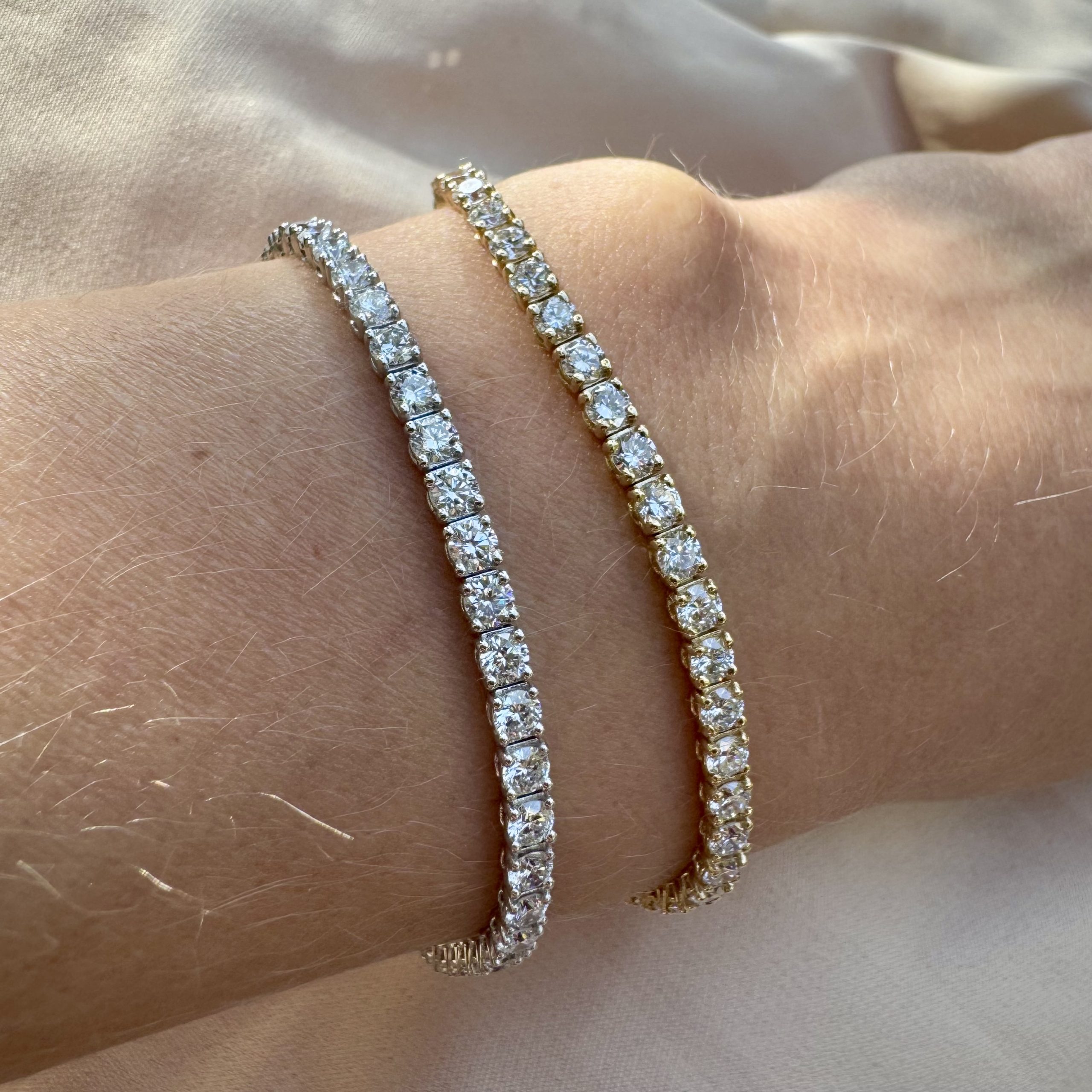 צמיד טניס 5.30 קראט יהלומי מעבדה bjdlp00310 - תעודת IGL