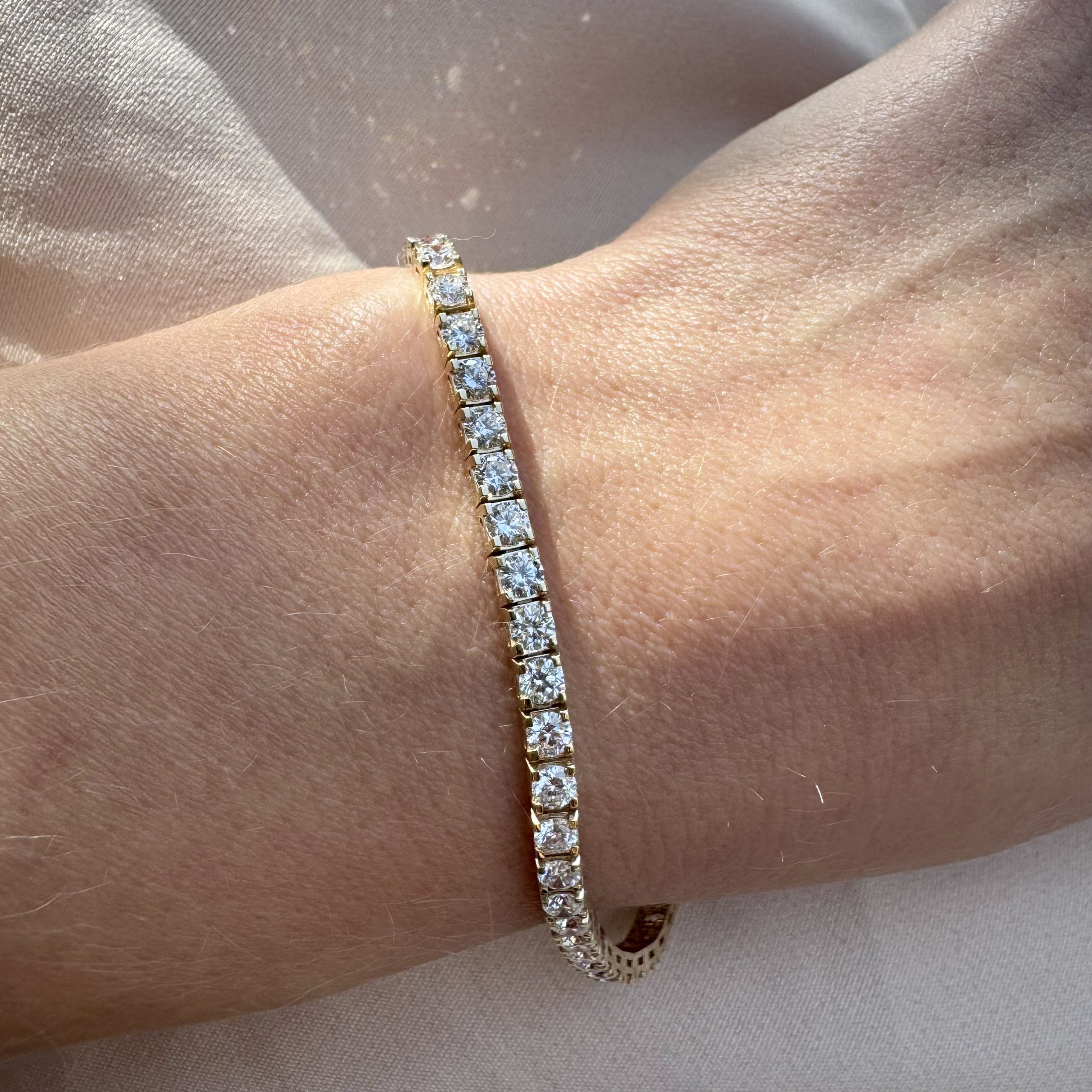 צמיד טניס 5.20 קראט יהלומי מעבדה bjdlp00311 - תעודת IGL