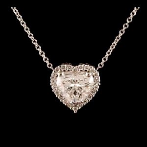 שרשרת יהלום לב מעבדה 2.00 קראט bjdlp00342 - תעודת IGI