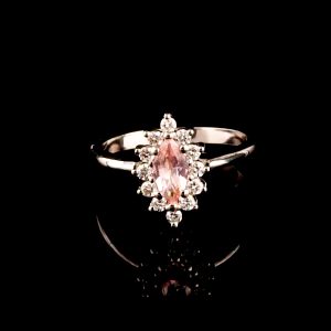 טבעת אבן ורודה ויהלומי מעבדה bjwdr000344