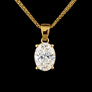 שרשרת אובל יהלום מעבדה 1.50 קראט bjdlp00337