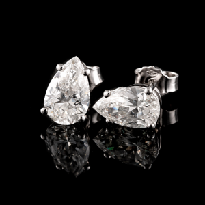 עגילי יהלומי טיפה מעבדה 3.00 קראט bjdlp00336