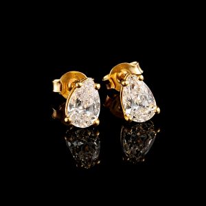 עגילי סולייטר 1.00 קראט יהלומי מעבדה - תעודת bjdlp00350 IGL