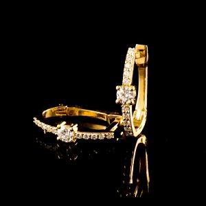 עגילי יהלומי מעבדה - bjdlp00353