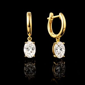 עגילי חישוק יהלומי מעבדה 2.00 קראט - bjdlp00371 - תעודת IGL