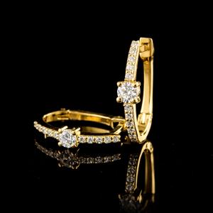 עגילי יהלומי מעבדה - bjdlp00353