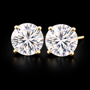 עגילי סולייטר 5.00 קראט יהלומי מעבדה bjdlp00356 - תעודת IGL