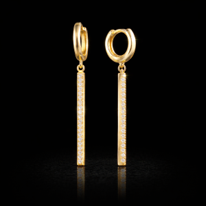 עגילי חישוק יהלומי מעבדה - bjdlp00372