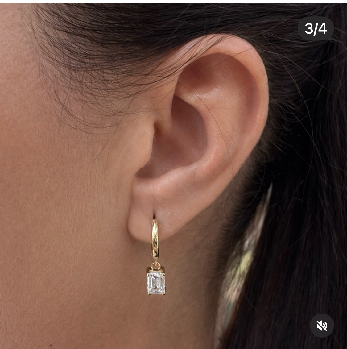 עגילי חישוק יהלומי מעבדה - bjdlp00387