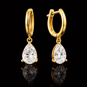 עגילי חישוק יהלומי מעבדה - bjdlp00380