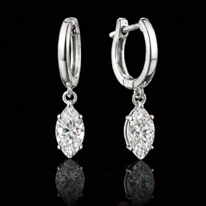 עגילי חישוק יהלומי מעבדה - bjdlp00382